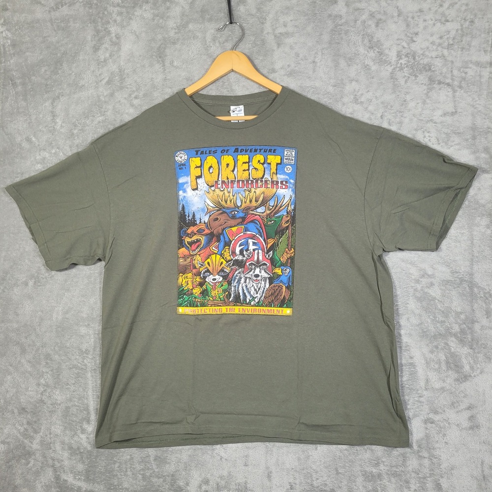 Forest Enforcers Tales of Adventure T Shirt Mens 3XL Green Delta Pro Weight